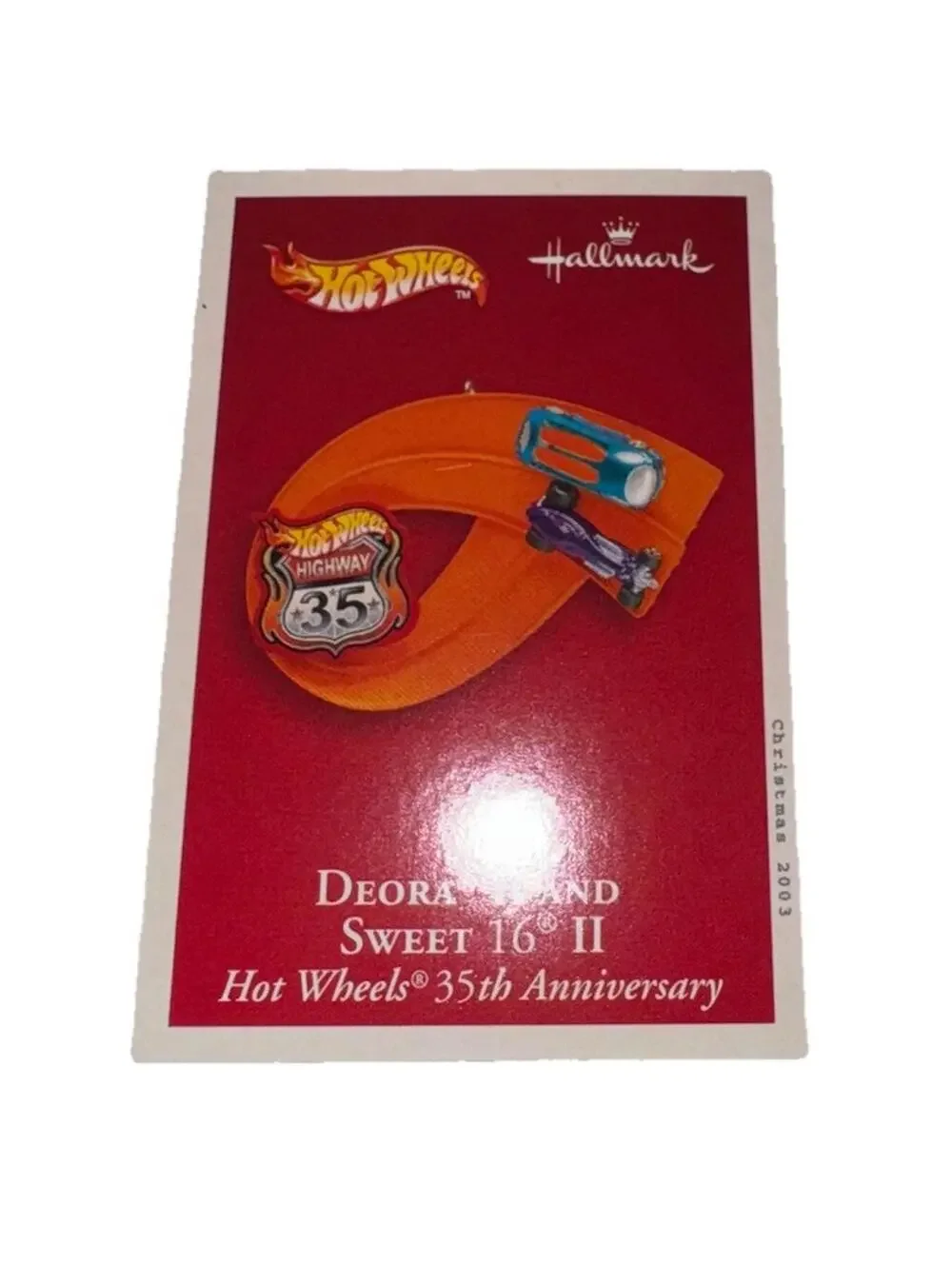 Hallmark Ornament 2003 DEORA II AND SWEET 16 II Hot Wheels 35th Anniversary